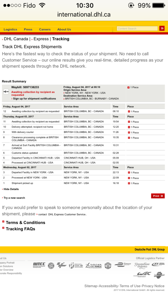 DHL-tracking